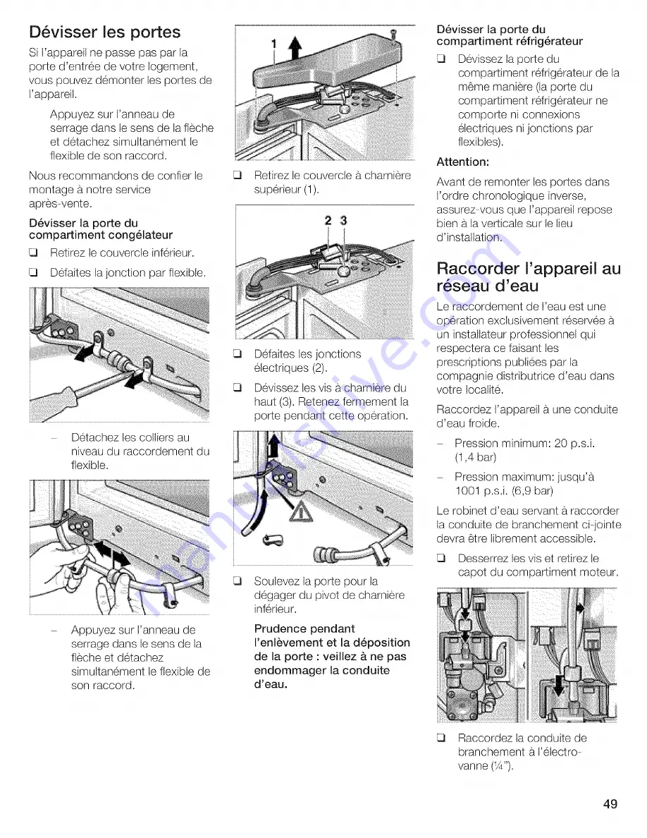 Bosch B20CS5 Series Operating, Care And Installation Instructions Manual Download Page 49