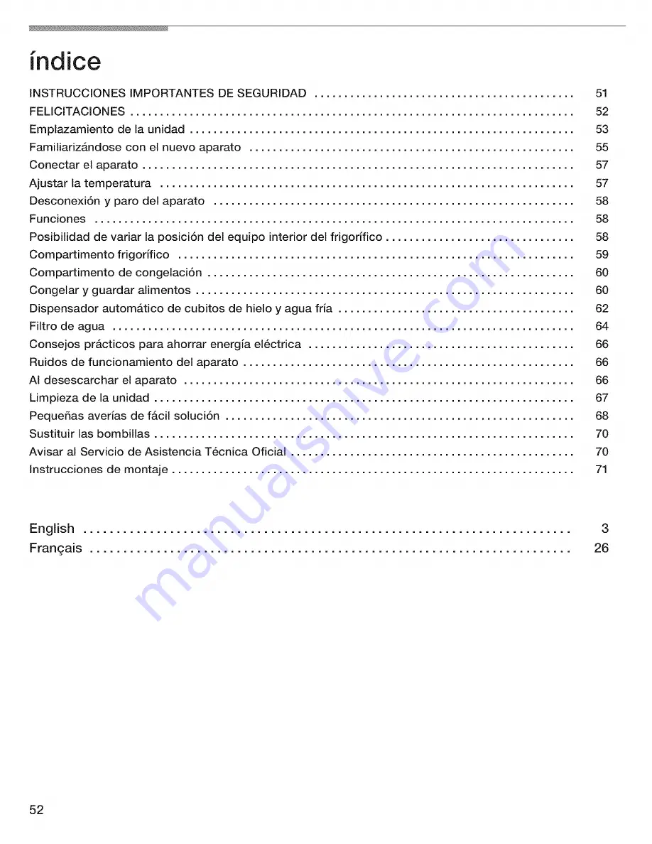 Bosch B20CS5 Series Operating, Care And Installation Instructions Manual Download Page 52