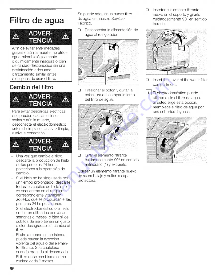 Bosch B20CS5 Series Operating, Care And Installation Instructions Manual Download Page 66