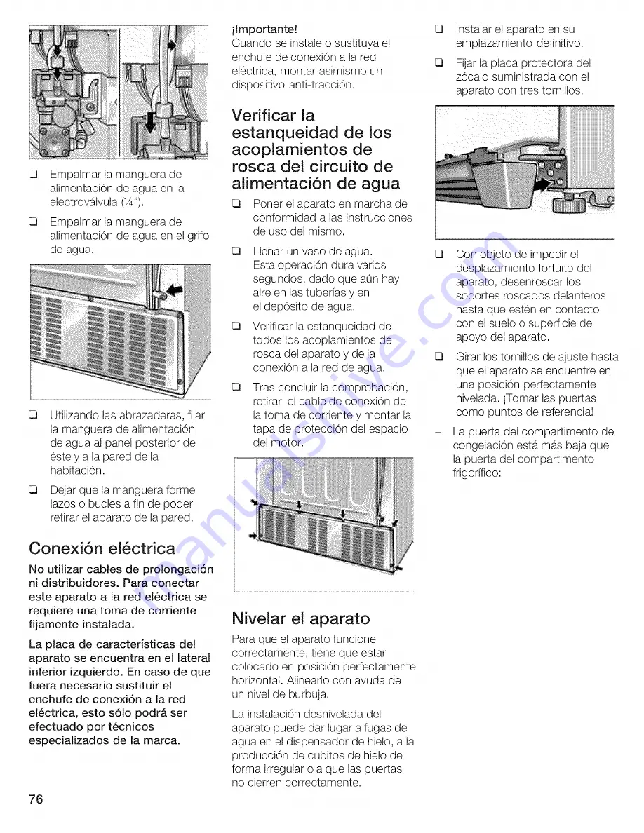 Bosch B20CS5 Series Operating, Care And Installation Instructions Manual Download Page 76