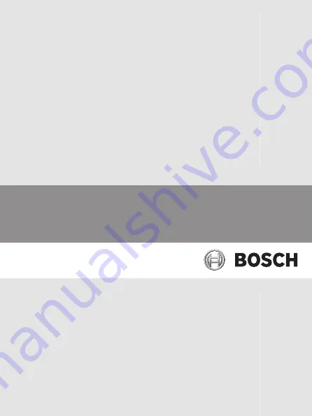 Bosch B3512 Owner'S Manual Download Page 1