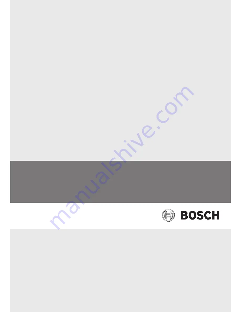 Bosch BMS-BAC User Manual Download Page 1