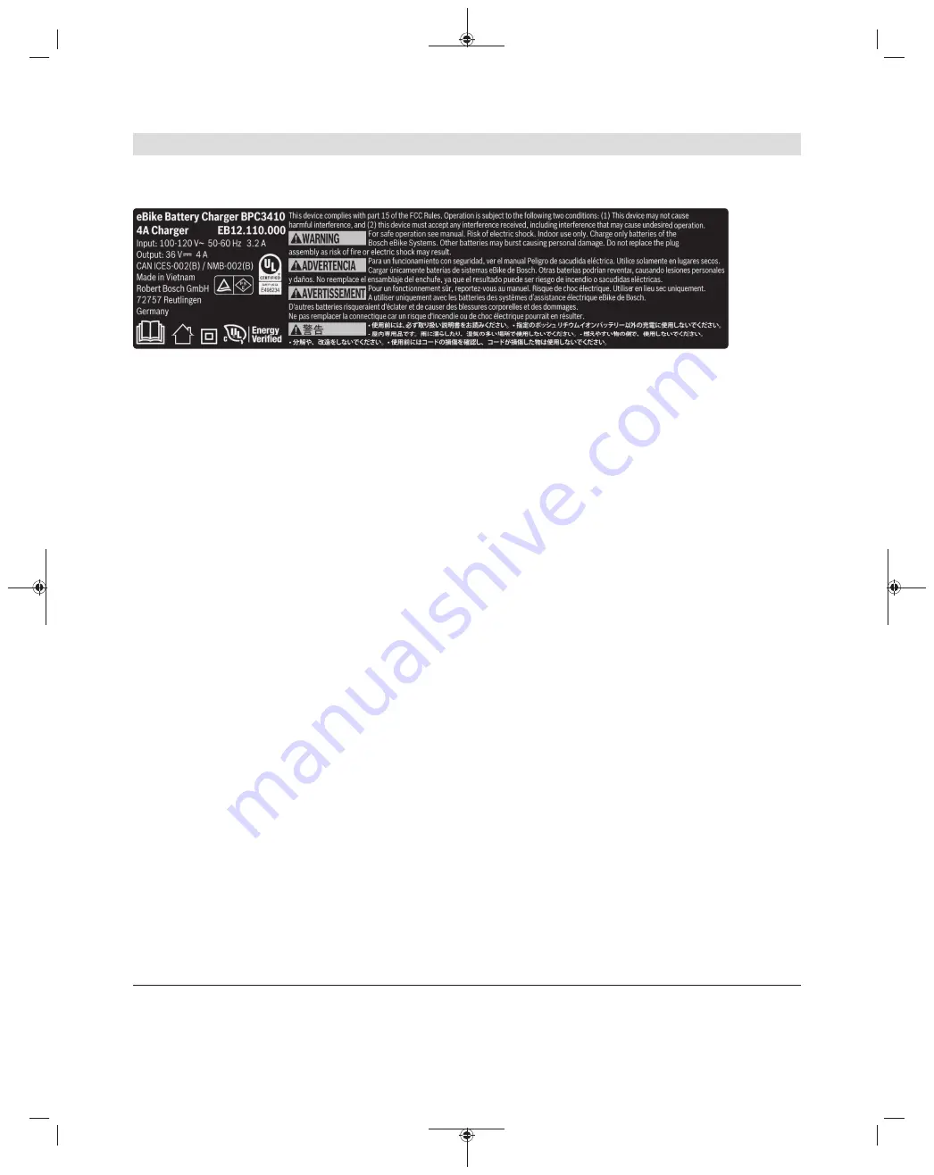 Bosch BPC3410 Owner'S Manual Download Page 34