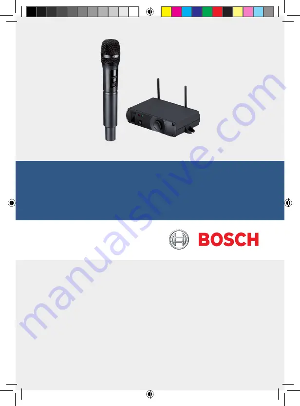 Bosch Coach WirelessMicrophone System E 7 620 230 020 Скачать руководство пользователя страница 1