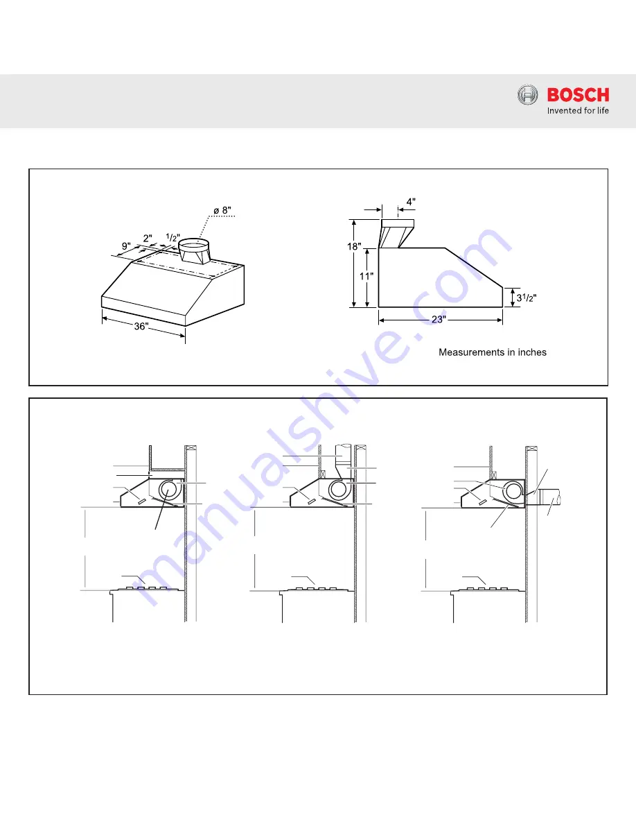 Bosch DPH36652UC Specifications Download Page 2