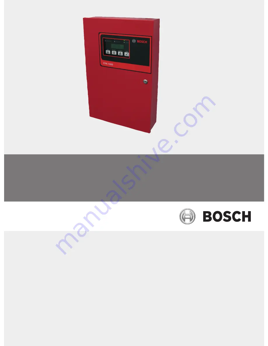 Bosch FPA-1000-UL Скачать руководство пользователя страница 1