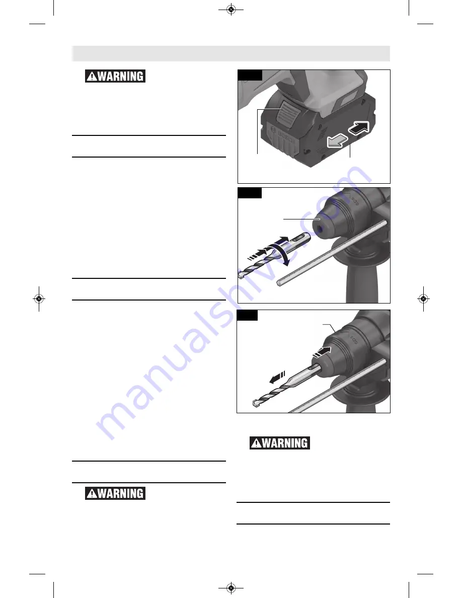 Bosch GBH18V-26D Operating/Safety Instructions Manual Download Page 10