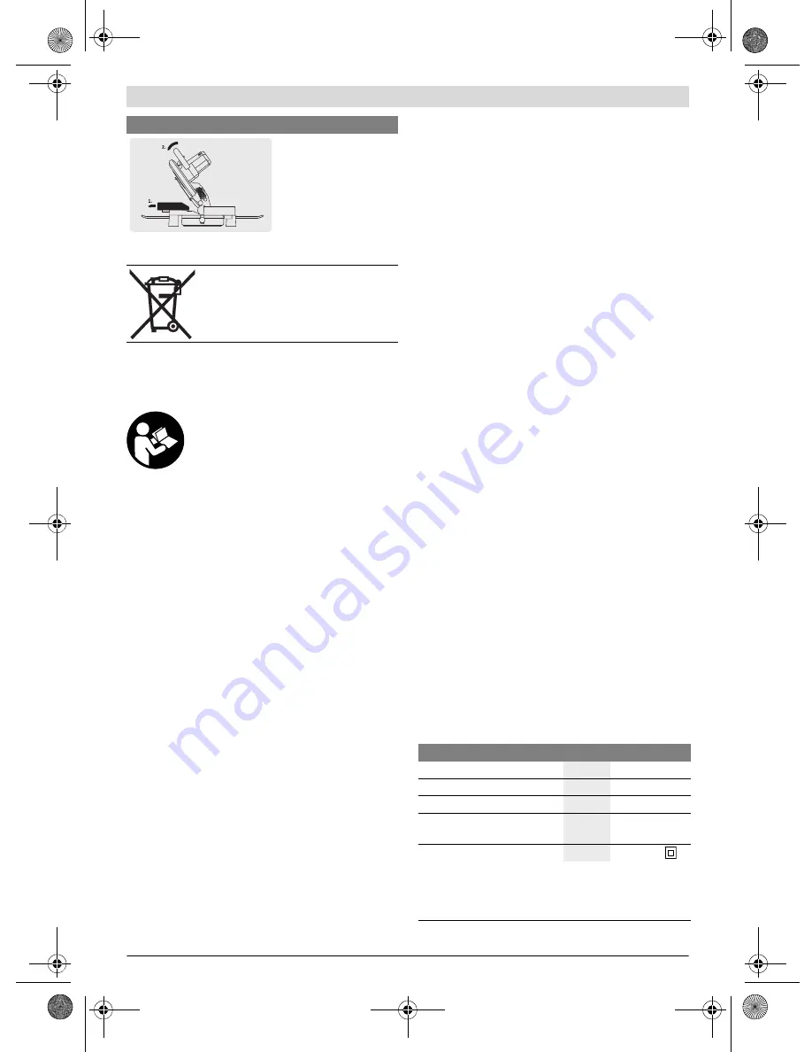 Bosch GCM 10 MX Professional Original Instructions Manual Download Page 46