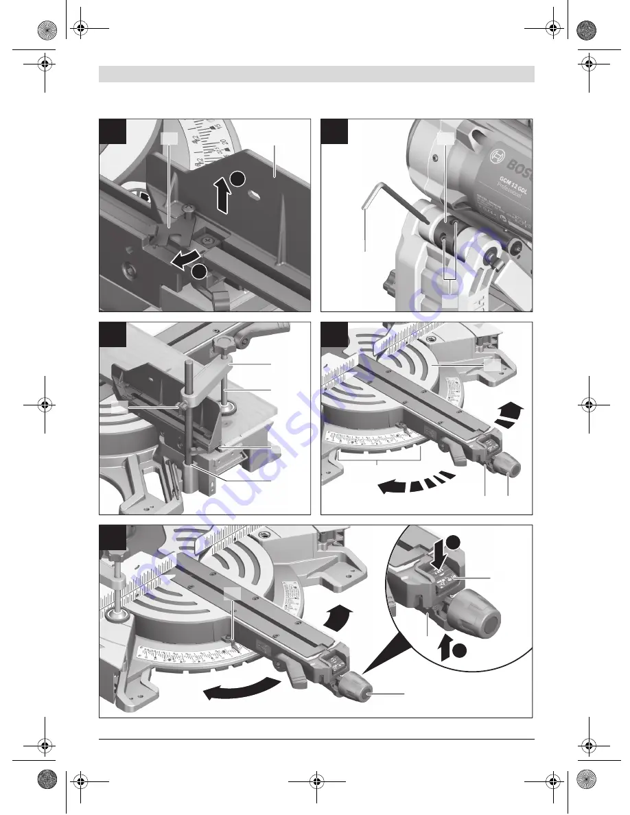 Bosch GCM 12 GDL Professional Original Instructions Manual Download Page 9