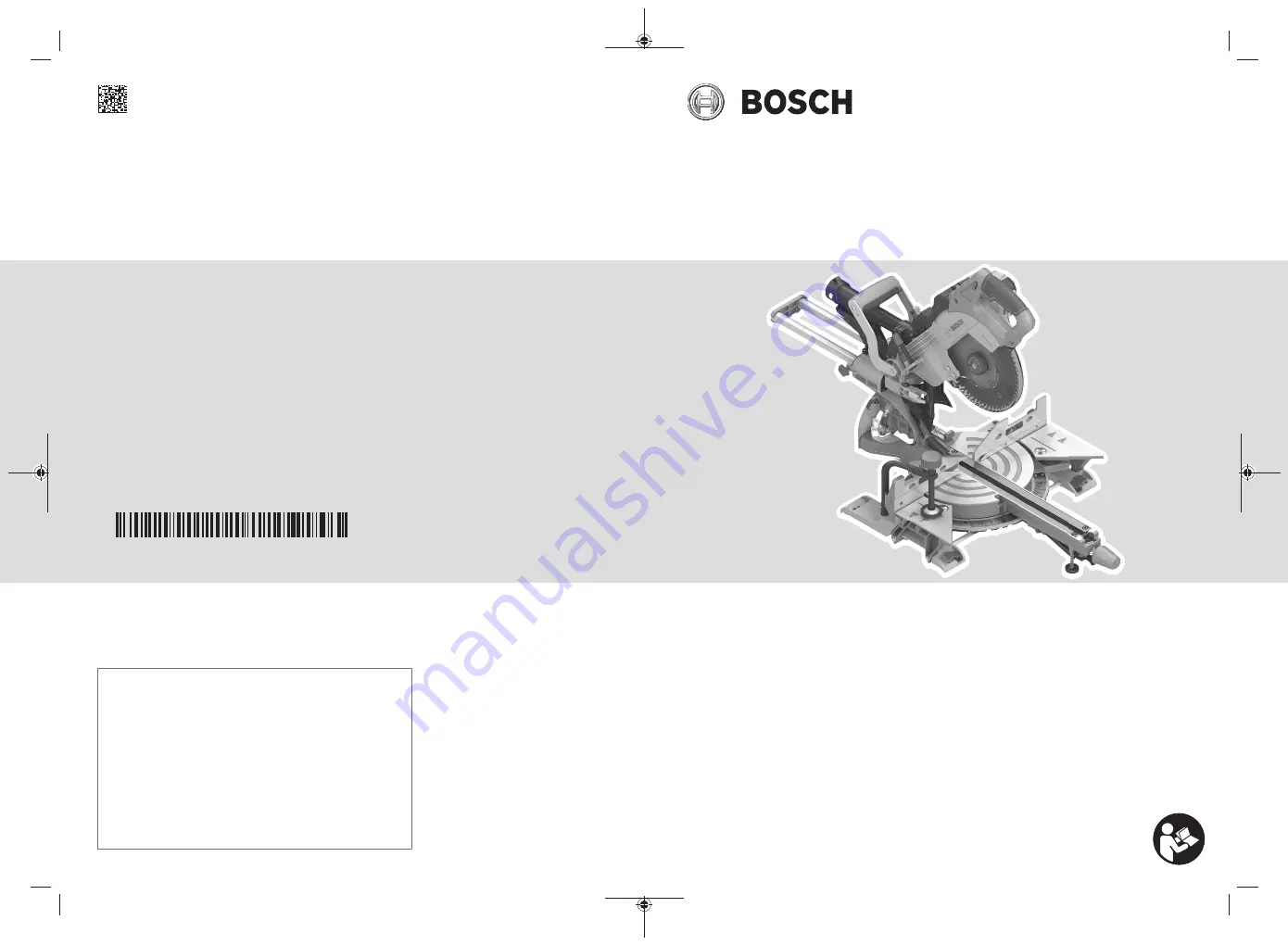 Bosch GCM 8 SDE Скачать руководство пользователя страница 1