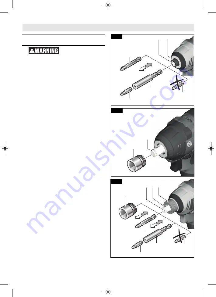 Bosch GDR18V-1800 Operating/Safety Instructions Manual Download Page 10