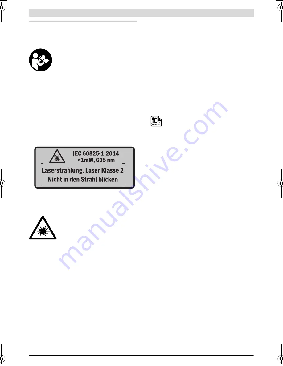 Bosch GIS 1000 C Professional Original Instructions Manual Download Page 20