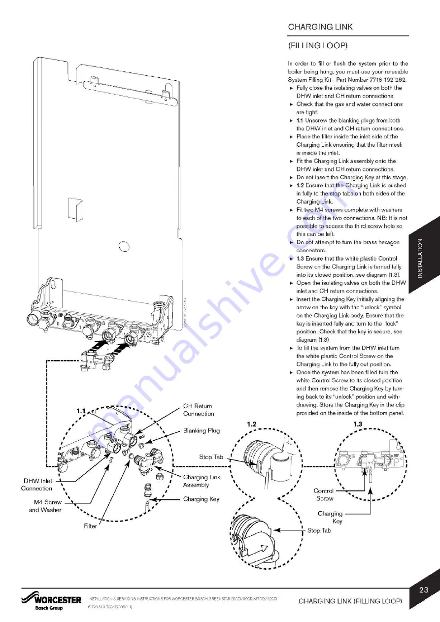 Bosch GREENSTAR 30CDi System Instruction Manual Download Page 23