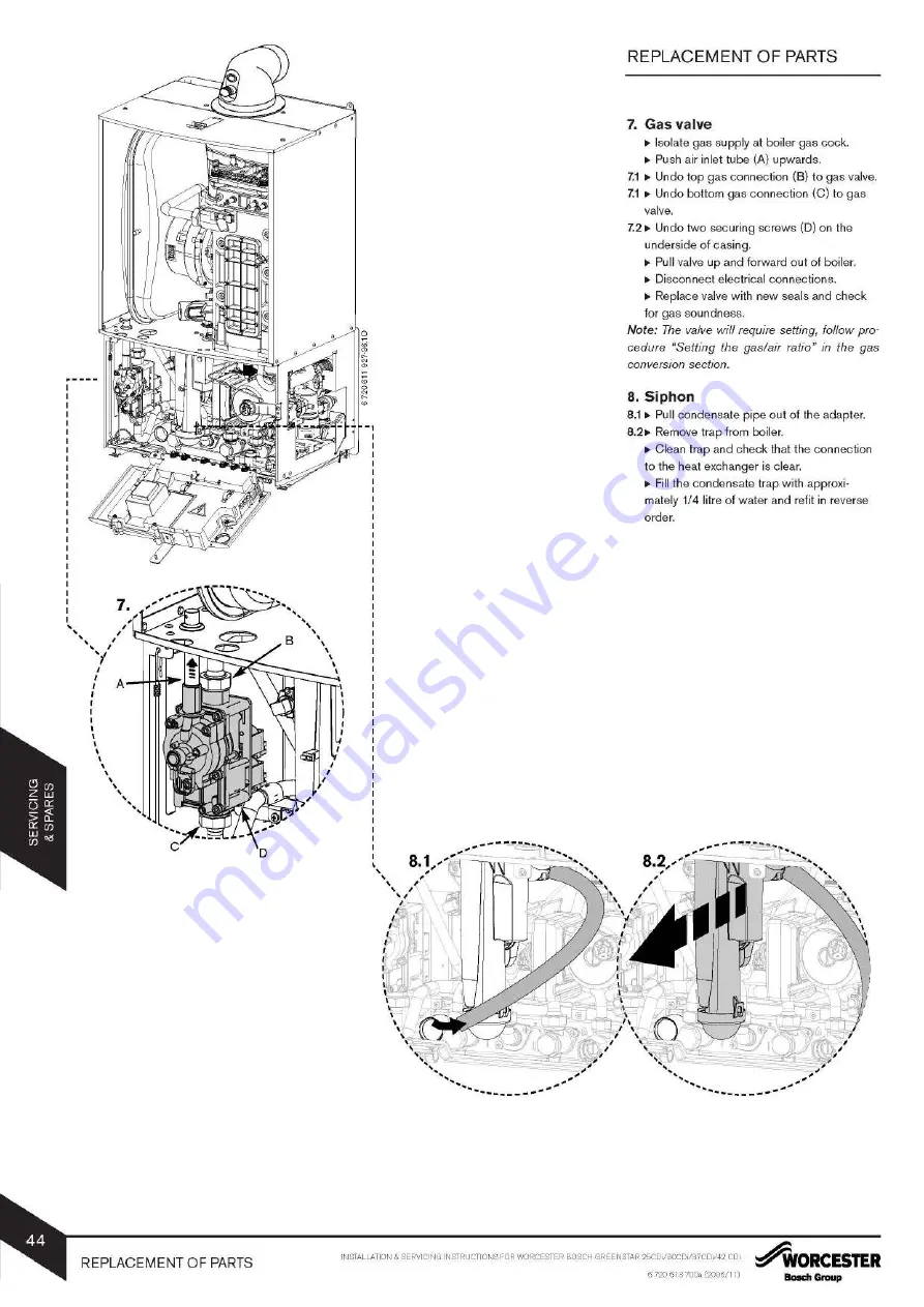 Bosch GREENSTAR 30CDi System Instruction Manual Download Page 44