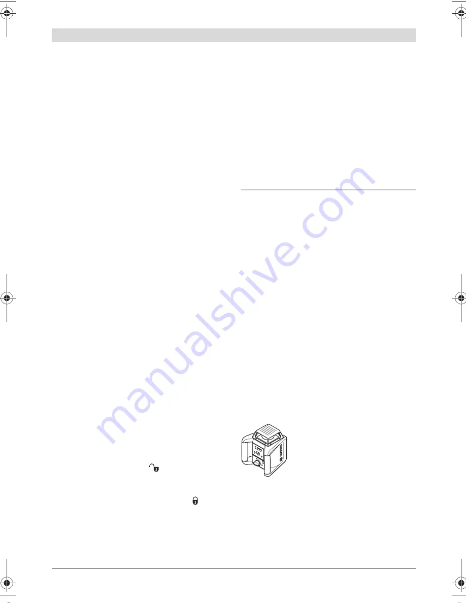 Bosch GRL 400 H Professional Original Instructions Manual Download Page 10