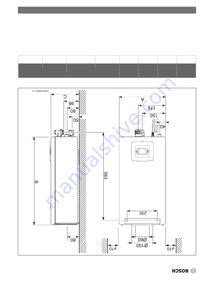 Bosch GWH 12 CTDE 31 F5 S7805 Installation And Operating Instructions Manual Download Page 54