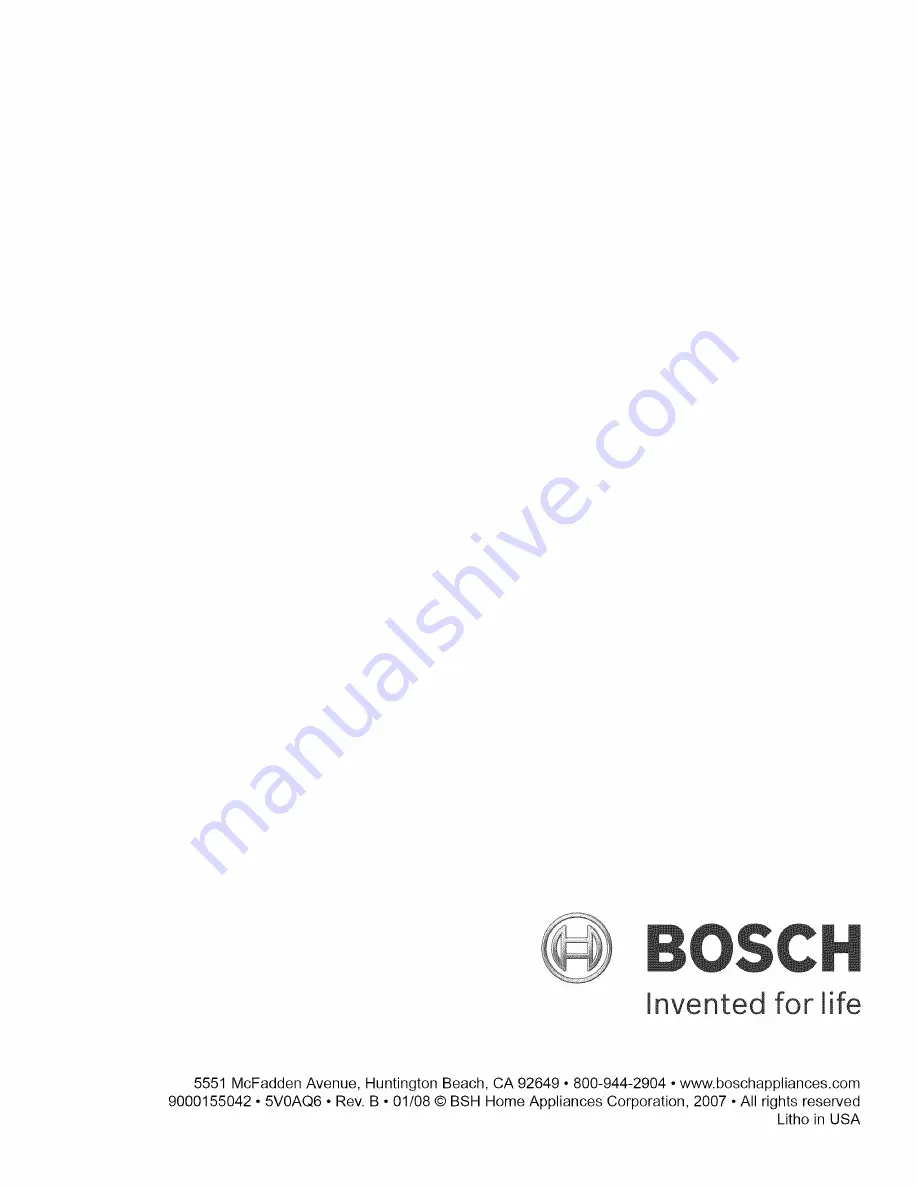 Bosch HES3052U-01 Use And Care Manual Download Page 96