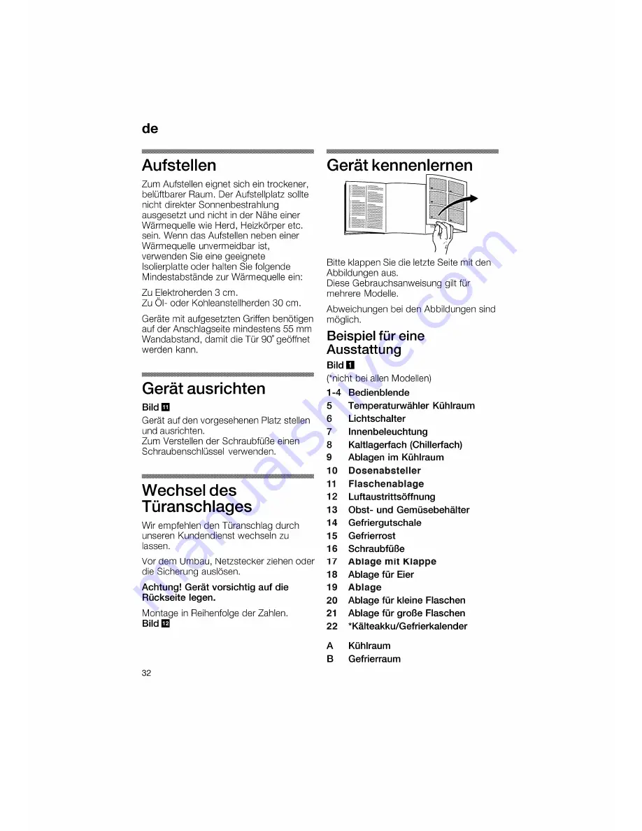 Bosch KGN36Y22 Operating Instructions Manual Download Page 32