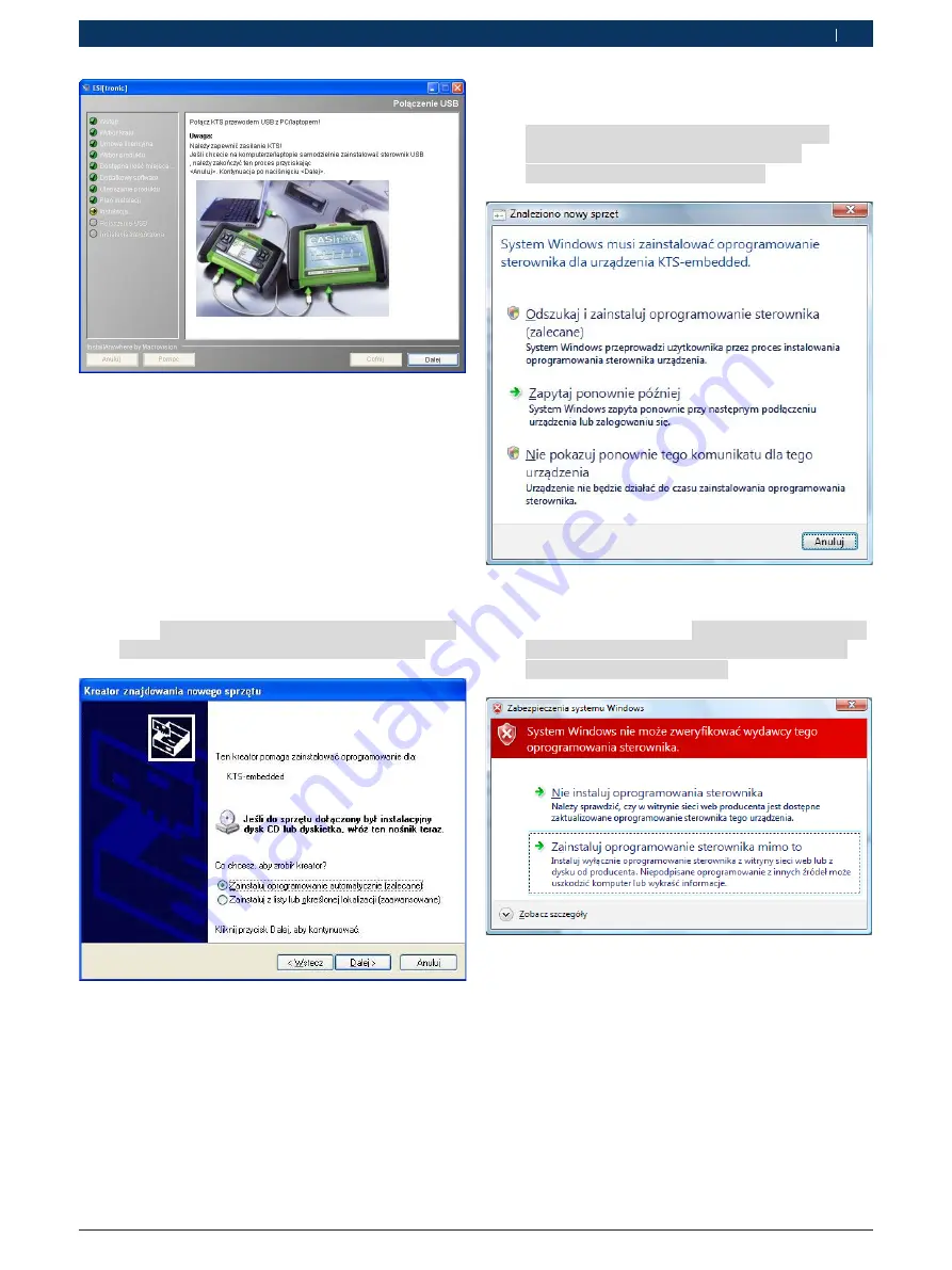 Bosch KTS 200 Operating Instructions Manual Download Page 121