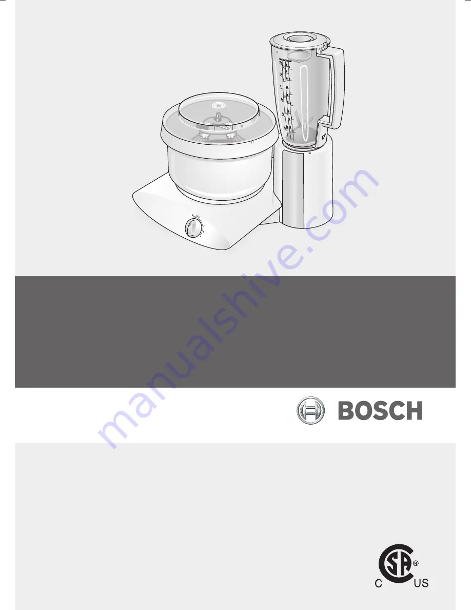 Bosch MUM 6N10 UC Скачать руководство пользователя страница 1