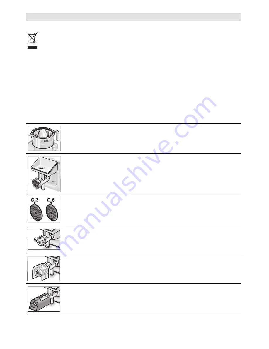 Bosch MUM52 series Operating Instructions Manual Download Page 12