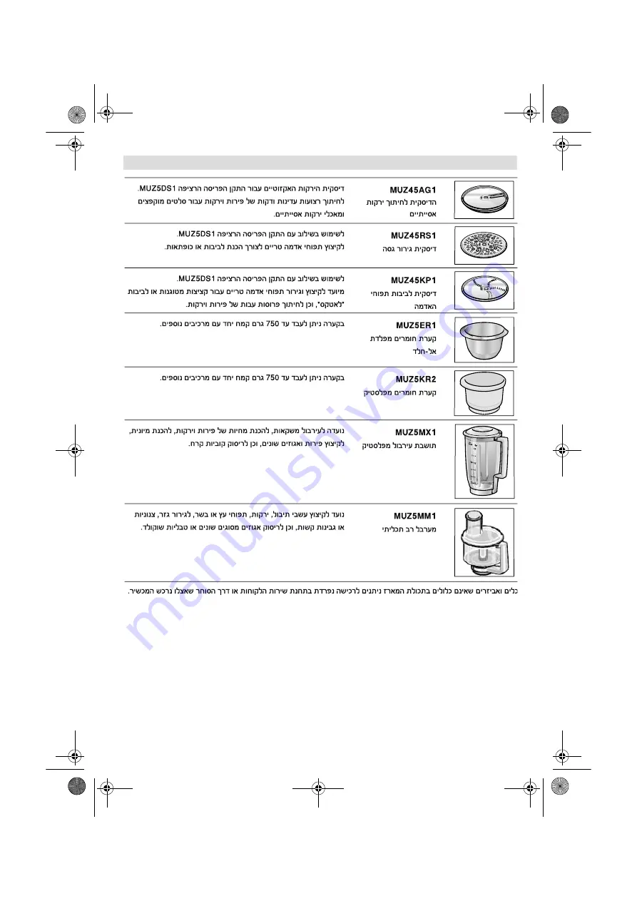 Bosch MUM54 series Operating Instructions Manual Download Page 232