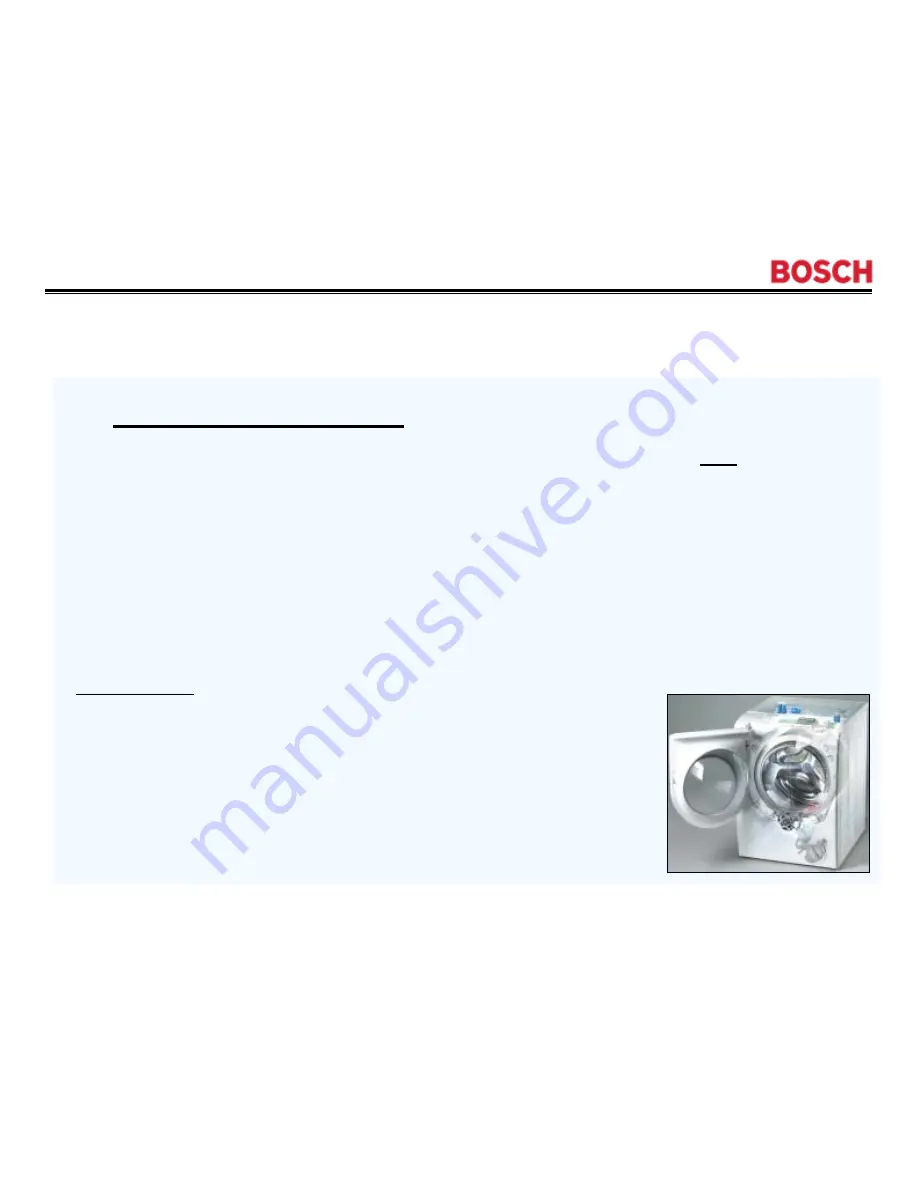 Bosch Nexxt Premium WFMC6400UC Training Manual Download Page 18