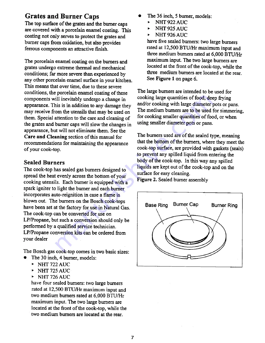 Bosch NHT 72 Series Use And Care Manual Download Page 7