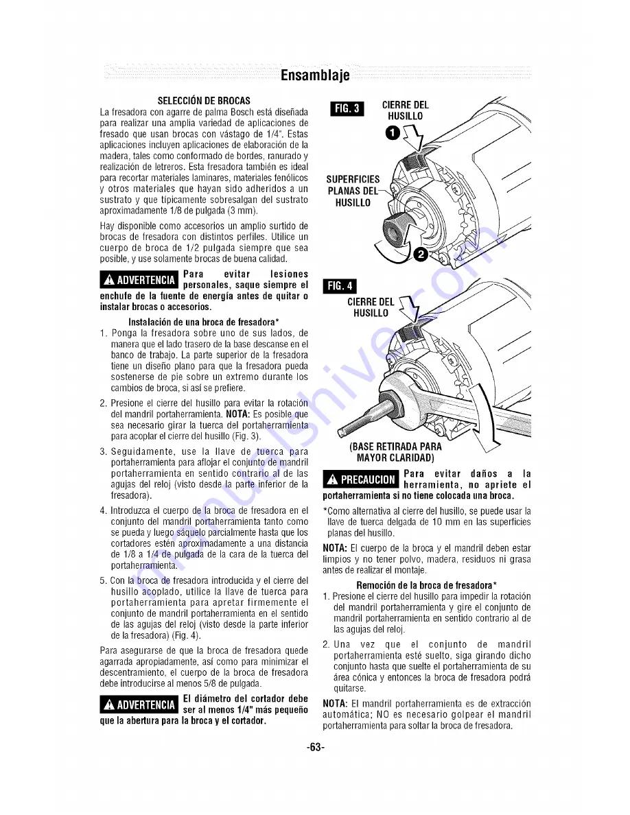 Bosch PR10E Скачать руководство пользователя страница 63