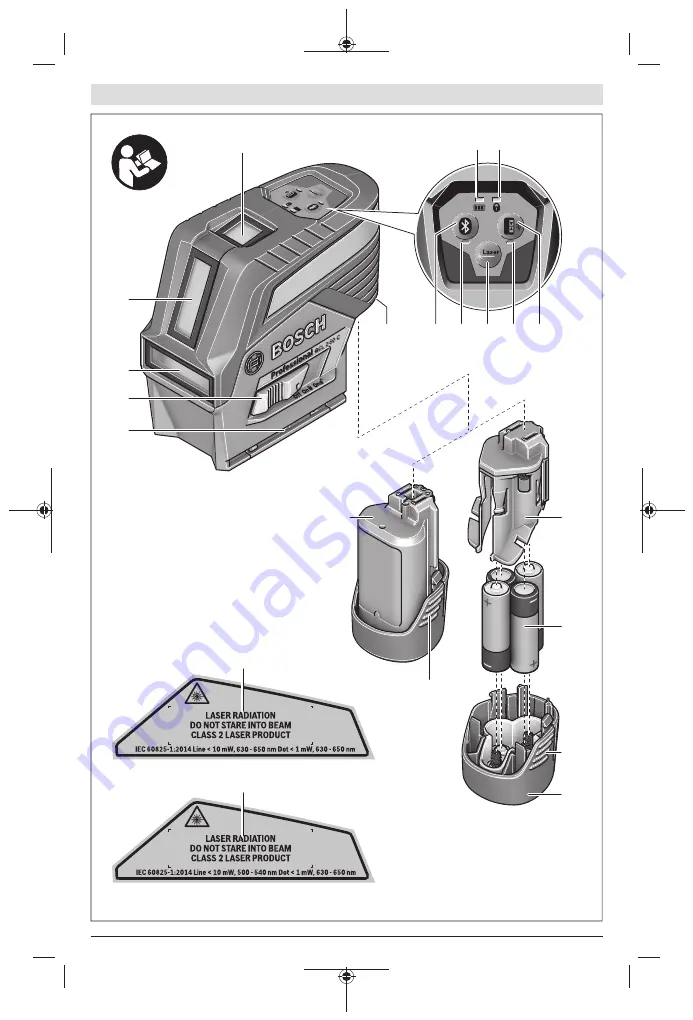 Bosch Professional GCL 2-50 C Скачать руководство пользователя страница 3