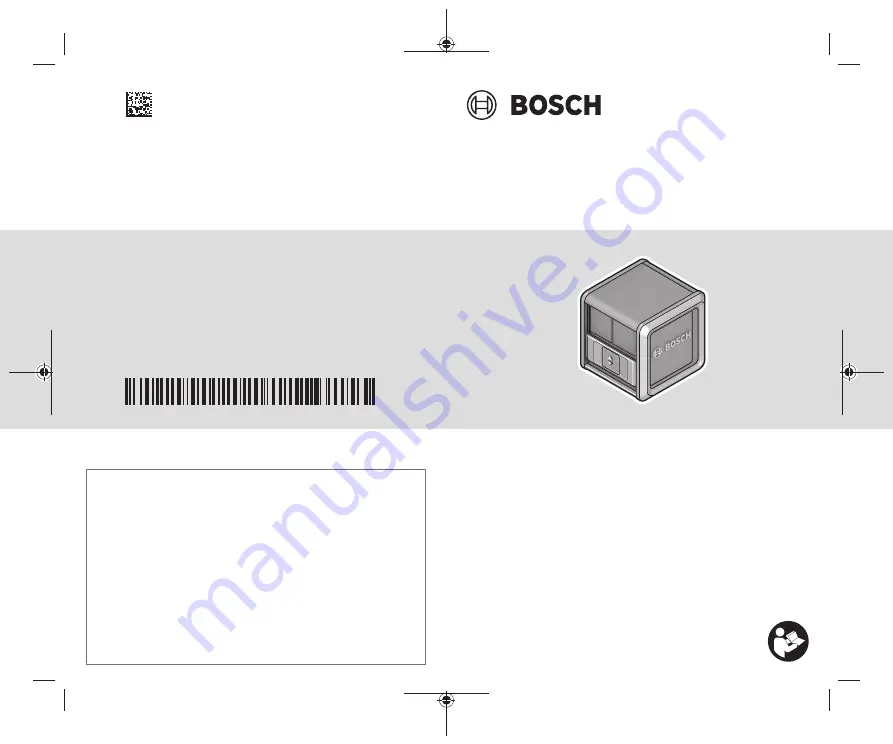 Bosch Quigo Plus Скачать руководство пользователя страница 1