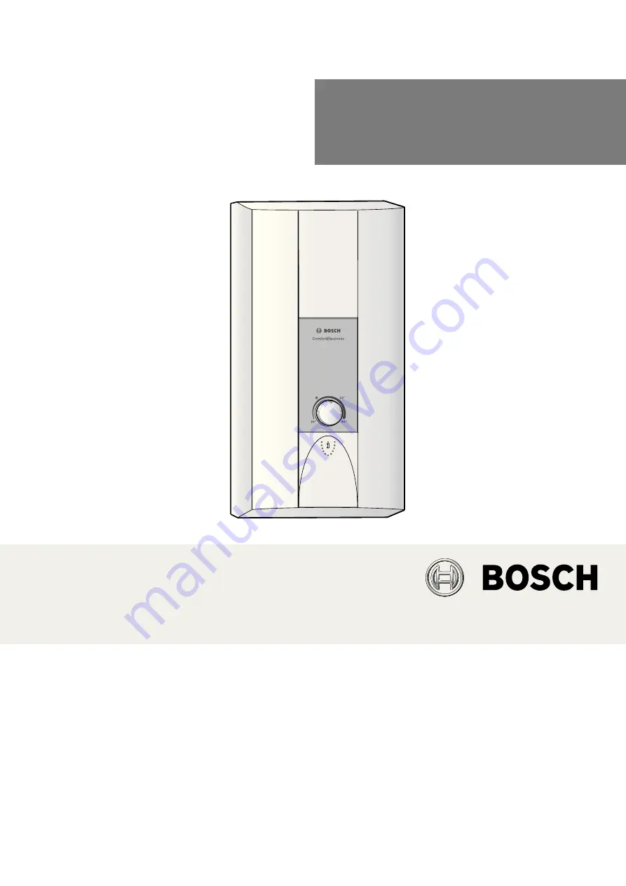 Bosch RDE 1821415 Installation And Operating Instructions Manual Download Page 1