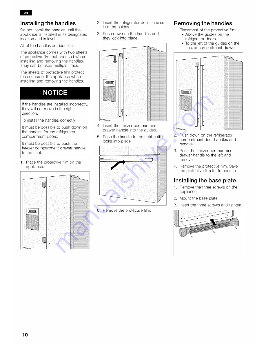 Bosch Refrigerator Operating and Скачать руководство пользователя страница 10