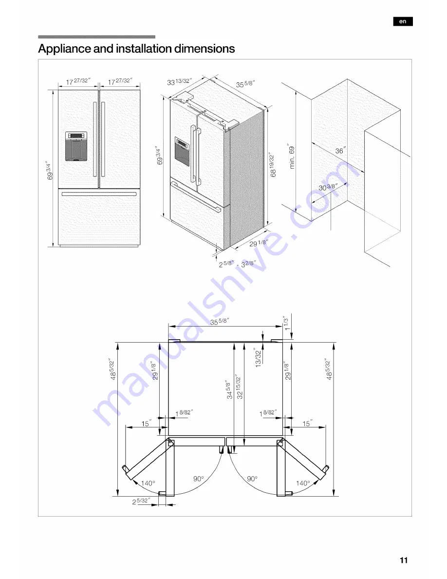 Bosch Refrigerator Operating and Скачать руководство пользователя страница 11