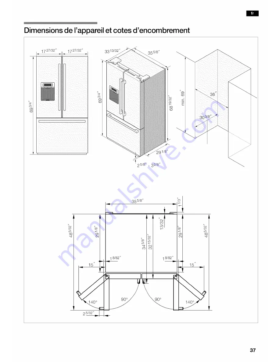 Bosch Refrigerator Operating and Operating And Installation Manual Download Page 37