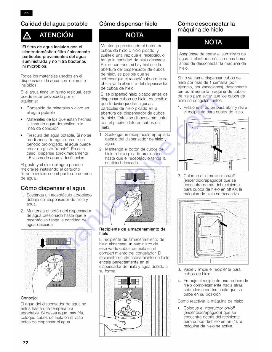 Bosch Refrigerator Operating and Operating And Installation Manual Download Page 72