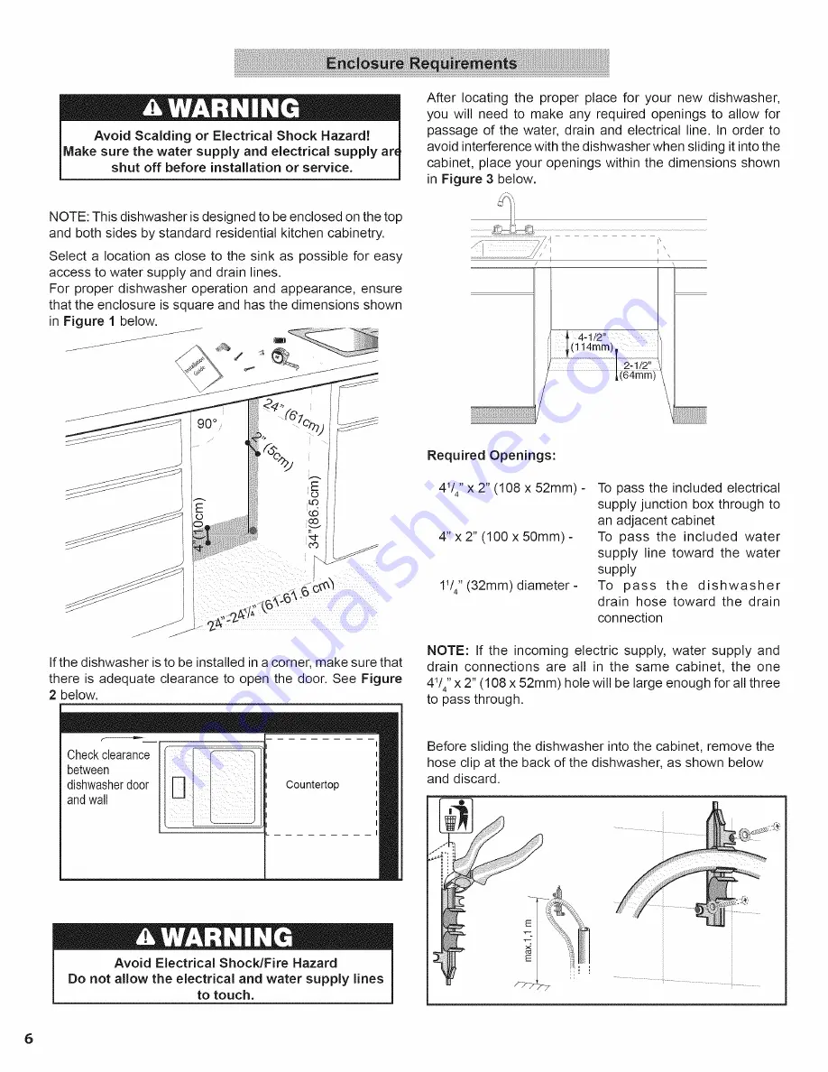 Bosch SHV68E13UC - Accepts Custom Panels Integra 800 Installation Instructions Manual Download Page 6