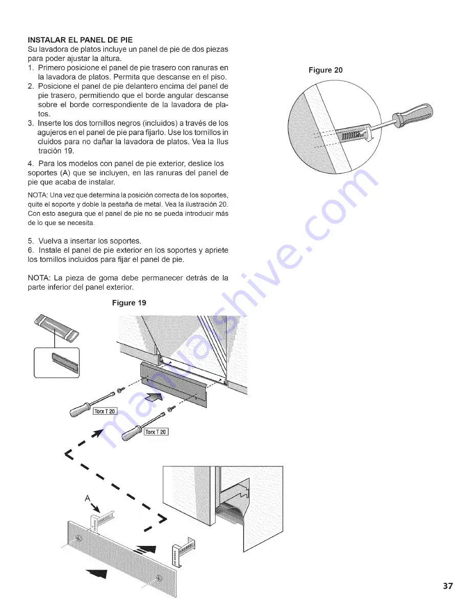 Bosch SHV68E13UC - Accepts Custom Panels Integra 800 Installation Instructions Manual Download Page 37