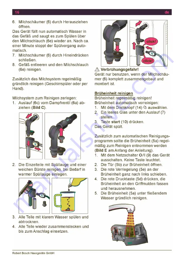 Bosch TES503F1DE Operating Instructions Manual Download Page 16