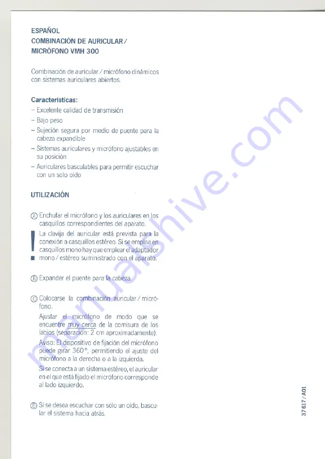 Bosch VHM 300 Operating Instructions Manual Download Page 5