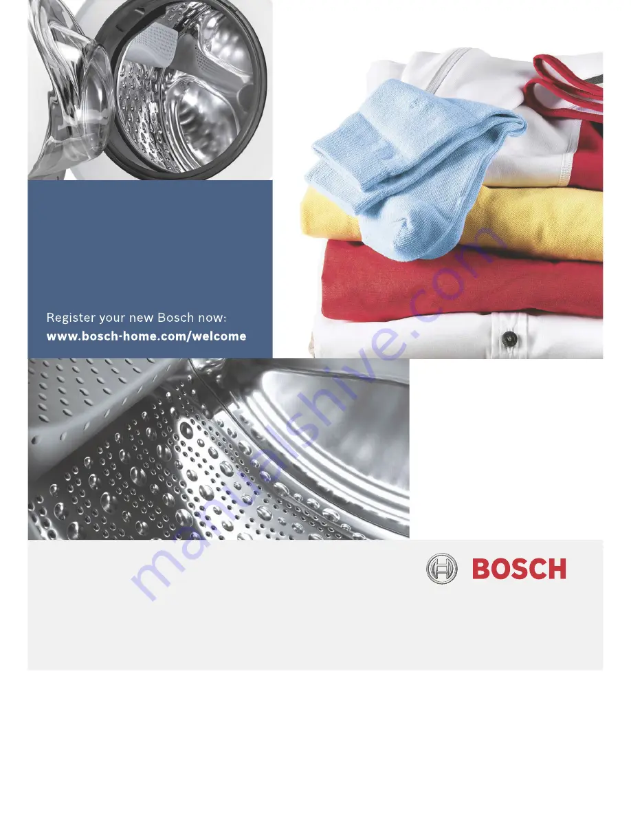 Bosch WAW28460AU Instruction Manual And Installation Instructions Download Page 1