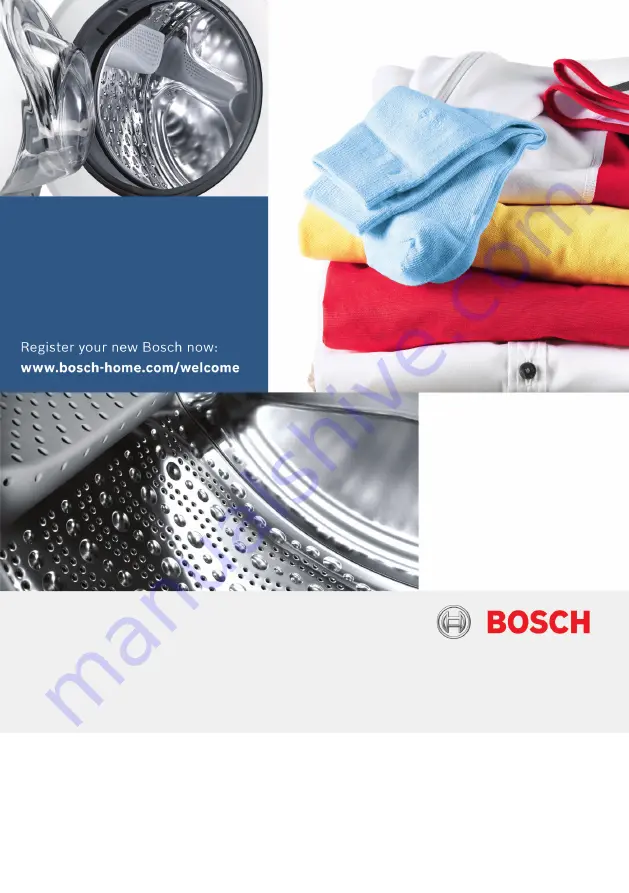 Bosch WAW285H2 Instruction Manual And Installation Instructions Download Page 1