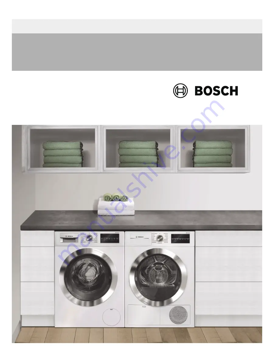 Bosch WAW285H2UC Use And Care Manual / Installation Instructions Download Page 1