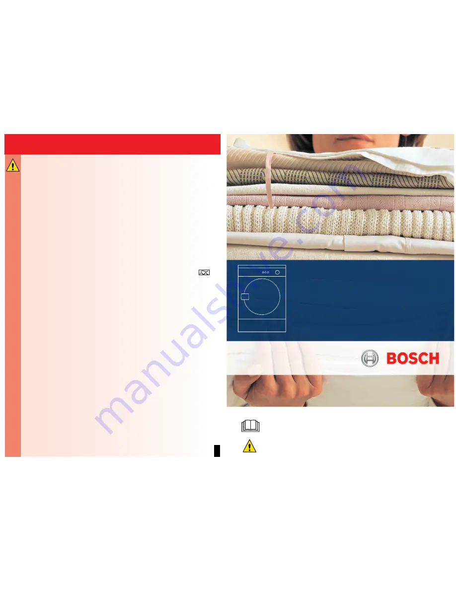 Bosch WTA74100ZA Installation And Operating Instructions Manual Download Page 8