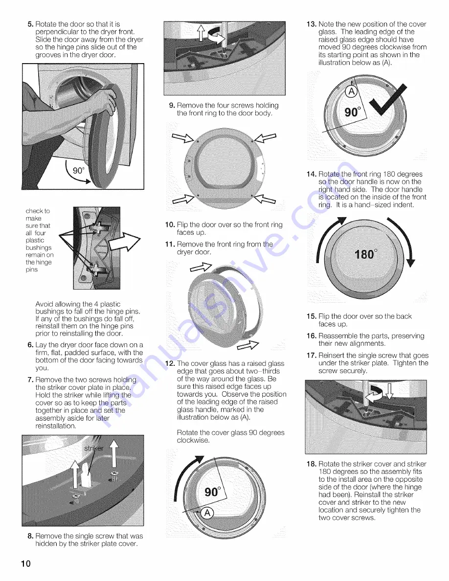 Bosch WTVC8530UC - Vision 800 Series Gas Dryer Operating And Installation Instructions Download Page 10