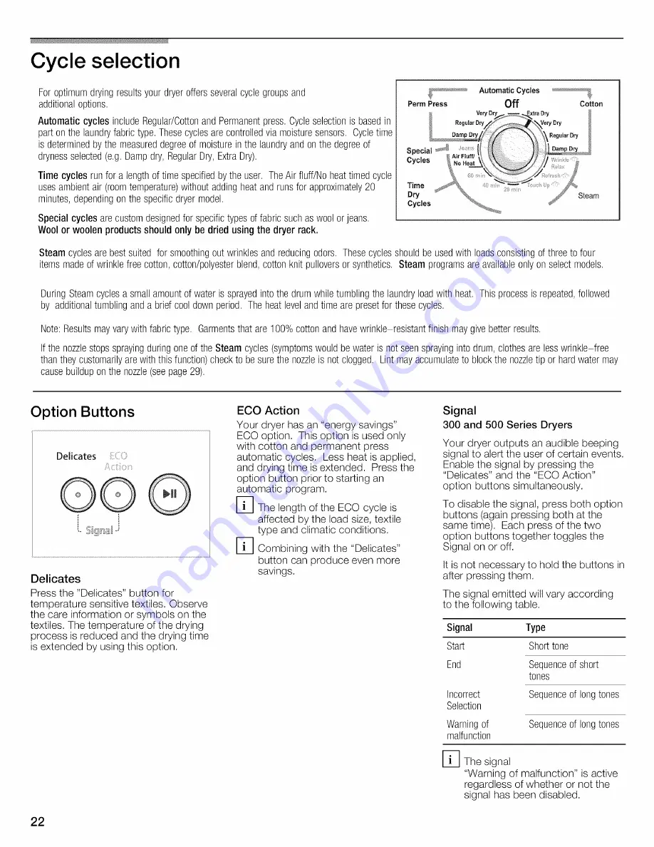 Bosch WTVC8530UC - Vision 800 Series Gas Dryer Operating And Installation Instructions Download Page 22