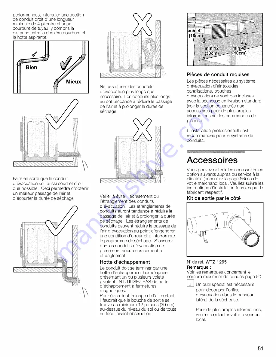 Bosch WTVC8530UC - Vision 800 Series Gas Dryer Operating And Installation Instructions Download Page 51