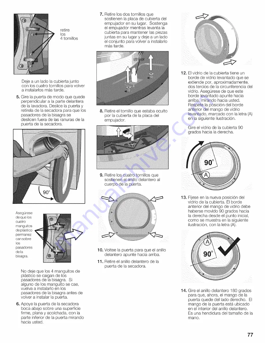 Bosch WTVC8530UC - Vision 800 Series Gas Dryer Operating And Installation Instructions Download Page 77