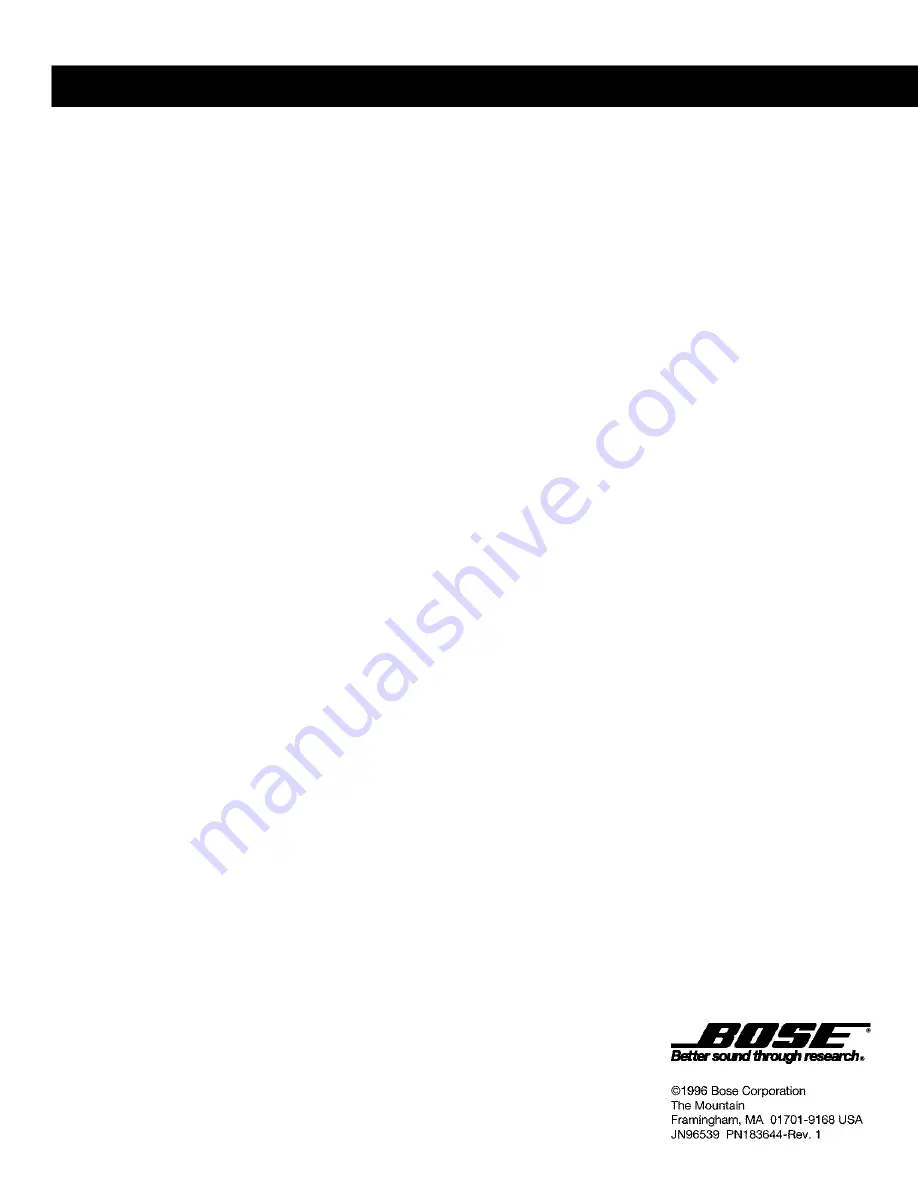 Bose Acoustimass10 Series IV Owner'S Manual Download Page 18