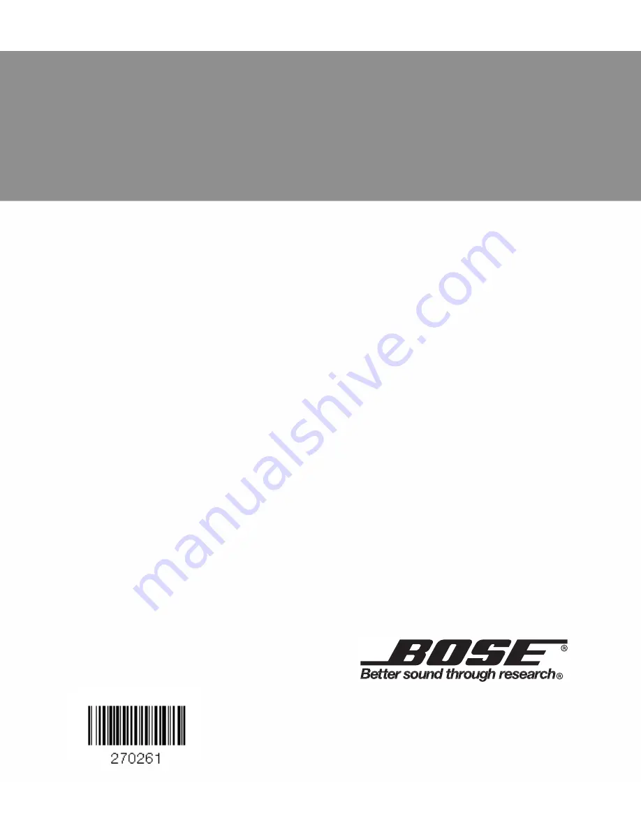 Bose AHX-32-0 Owner'S Manual Download Page 36